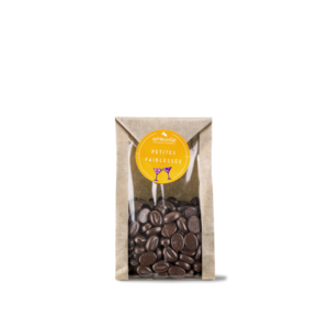 Sachet grains de cafe enrobees chocolat noir