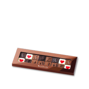 Message chocolat - "Je t'aime"